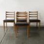 Four Mid Century 1970's Dining Chairs By Schreiber, thumbnail 3 of 10