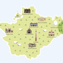 Map Of Cheshire Print By Pepper Pot Studios | notonthehighstreet.com