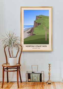 Norfolk Coast Path National Trail Travel Poster Print, 5 of 8