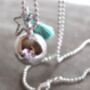 Bola Chime Pregnancy Necklace With Tassel And Star, thumbnail 1 of 7