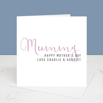 Personalised Mother's Day Calligraphy Card, 2 of 3