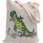 Colour In T Rex Tote Bag, thumbnail 2 of 5