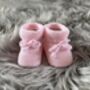 Pink Knitted Baby Booties, thumbnail 5 of 8