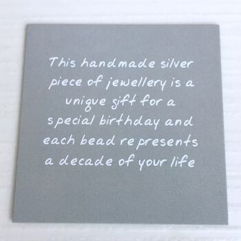 50th Birthday Handmade Silver Bracelet, 4 of 4