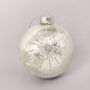 G Decor Bauble With Beads And Silver With Snowflake, thumbnail 3 of 4