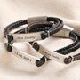 Personalised Men's Double Braided Leather Bracelet, thumbnail 1 of 11
