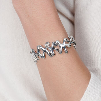 Solid Sterling Silver Splash Bracelet, 2 of 5