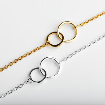Gold Plated Interlinked Circle Bracelet, 7 of 7