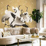 Japanese Cranes Wall Stickers ~ Peel And Stick Fabric Decals, thumbnail 7 of 8