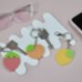 Fruit Keyring With Lemon, Strawberry Or Peach Charm, thumbnail 4 of 9