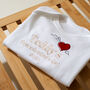 Personalised First Valentine's Day Baby Grow, thumbnail 1 of 7