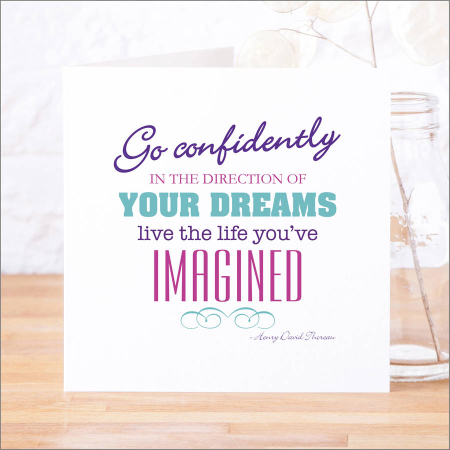 'Go Confidently' Contemporary Quote Card, 1 of 4