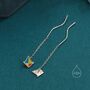 Sterling Silver Flying Kite Threader Earrings, thumbnail 3 of 11