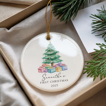 Personalised Baby’s First Christmas Decoration Bauble, 8 of 9