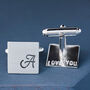 Personalised Sterling Silver Groom Cufflinks, thumbnail 1 of 9