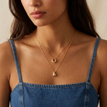 Circle Charm Necklace Gold, 6 of 8