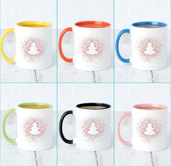 Confetti Scatter Tree Christmas Mug, 2 of 5