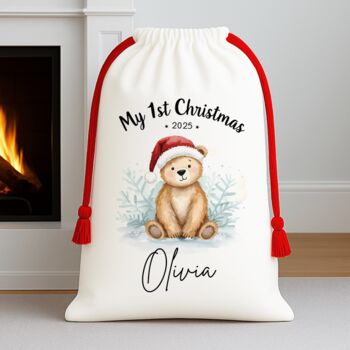 1st Christmas Bear Christmas Sack, 3 of 3