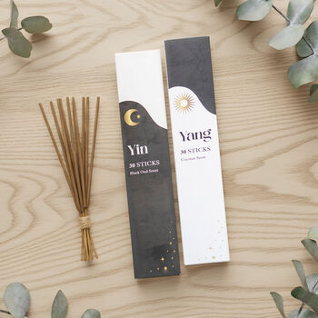Yin Yang Black Oud And Coconut Incense Stick Gift Set, 3 of 4