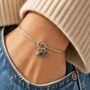 Friendship Knot Bangle With Birthstone Hearts, thumbnail 1 of 9