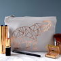 Grey Make Up Bag With Origami Style Animal Print, thumbnail 1 of 5