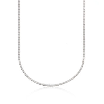 Slim Classic Tennis Chain Necklace, 4 of 6