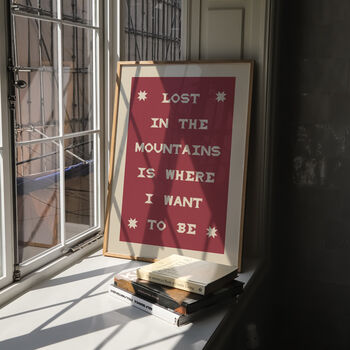 Lost In The Mountains Retro Wall Art Print, 10 of 11