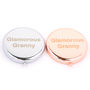 Glamorous Granny Compact Mirror In Rose Gold And Silver, thumbnail 1 of 3