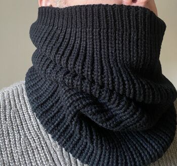 Knitted Snood, Warm And Soft Cowl Scarf, 3 of 4