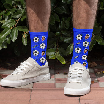 Personalised Lucky Football Photo Socks, 7 of 12
