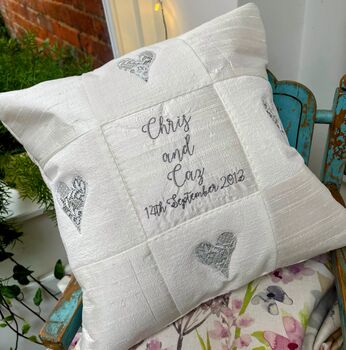 Silk Wedding Cushion, 3 of 9