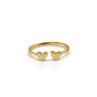 Mini Heart Adjustable Ring Gold Vermeil Plated, thumbnail 1 of 3