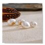 Cannes D’or Gold Pearl Ball Stud Charm Gift Earrings, thumbnail 3 of 4