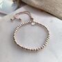 Sterling Silver And Rose Gold Ball Slider Bracelet, thumbnail 1 of 4