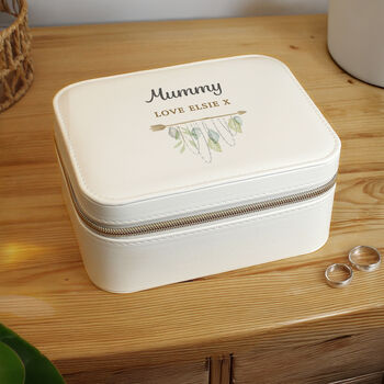 Personalised Botanical Travel Jewellery Box Gift For Her, 3 of 6