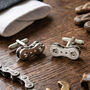 Bicycle Chain Link Cufflinks, thumbnail 1 of 6
