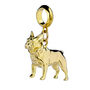 French Bulldog Sterling Silver Gold Plated Charm, thumbnail 2 of 4