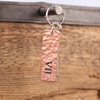 7th Anniversary Solid Copper Keyring, 5 of 11