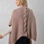 Anna Lou In Mink Poncho Easy Knitting Kit, thumbnail 5 of 9