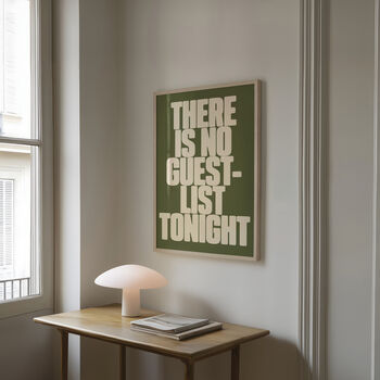 Guestlist Print | Typographic Poster | Wall Art | Aesthetic | Typographic | Trendy | Party Artwork | Club | House Music | Groovy, 7 of 10