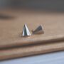 Paper Plane Studs Triangle Earrings Sterling Silver, thumbnail 1 of 3