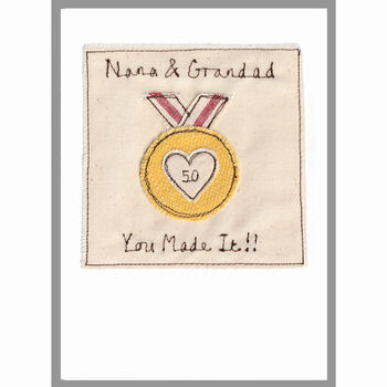 Personalised Gold Medal 50th Anniversary Card, 10 of 11