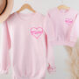 Mama And Mini Matching Pink Sweatshirts, thumbnail 1 of 6
