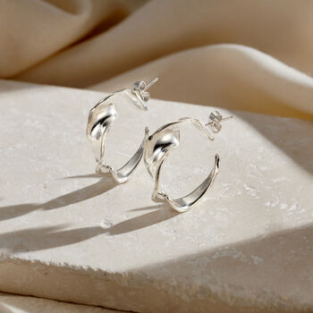 Fluid Hoop Earrings, 6 of 10