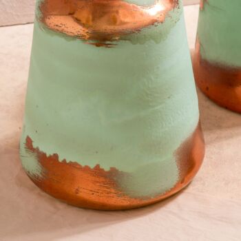 Patina And Copper Glass Vase 'Kimaya', 2 of 5
