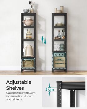Set Of One/Two Shelving Unit Adjustable Storage Shelves, 6 of 12