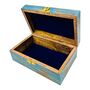 Blue Tree Of Life Engraved Wooden Keepsake Box, thumbnail 3 of 12