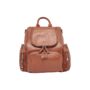 Amber Midi Tan Leather Backpack, thumbnail 2 of 10