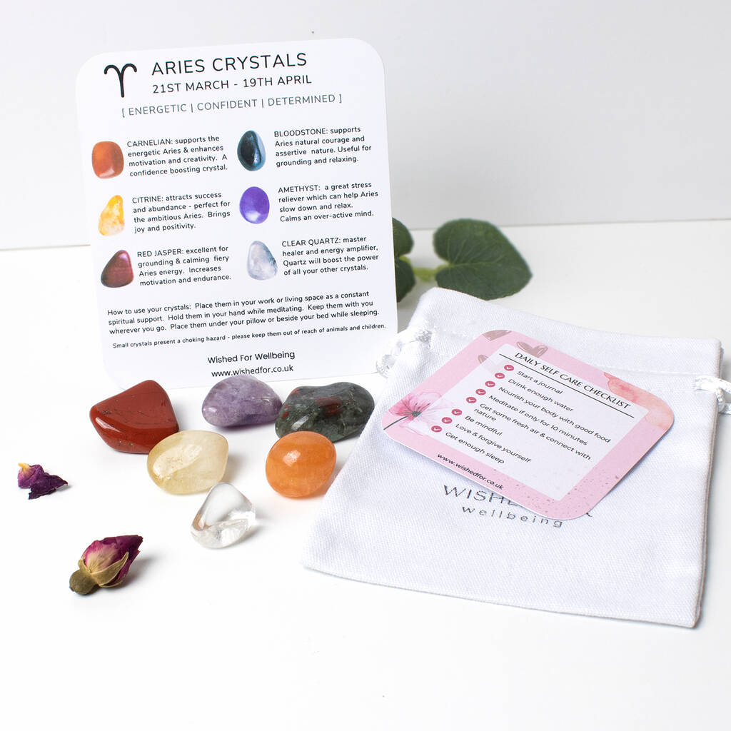 Aries Zodiac Crystals Letterbox Gift, 1 of 5
