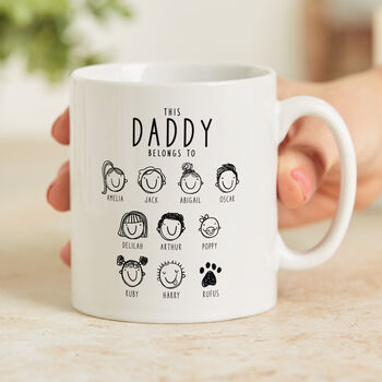 'This Daddy Belongs To' Personalised Mug, 6 of 9